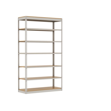 Borroughs Pebble Rivet-Span Double Rivet Low Profile Shelf Adder Unit, 84"H X 48 A4818LP77-F604